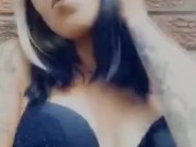 Smoking in a black bra  14/16