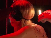 Girl Handcuffed gets Drops of Wax on a Sexy Body - Behind the Scenes 11/16