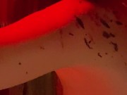 Girl Handcuffed gets Drops of Wax on a Sexy Body - Behind the Scenes 4/16