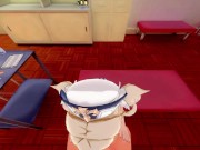 Barbara deep throats your cock from your POV before getting a facial - Genshin Impact Hentai 10/16