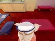 Barbara deep throats your cock from your POV before getting a facial - Genshin Impact Hentai 11/16