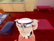 Barbara deep throats your cock from your POV before getting a facial - Genshin Impact Hentai 12/16