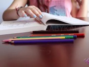 Voyeur Step-Brother Spying TEEN Cameltoe under the Table 11/16