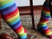 Voyeur Step-Brother Spying TEEN Cameltoe under the Table 8/16