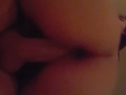 Cuckold Husband lets wife ride stranger big dick without condom while he films her 16/16