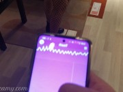 Public Remote Vibrator In the mall I control the teacher's pussy with a lovense lush 4K - MssCreamy 6/16