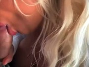 Amanda Bredén- Stepsister blows stepbrothers big cock and gets cum all over her big tits 8/16