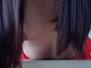 Cogiendo con su vestido de colegiala y su panochita recién afeitada 16/16