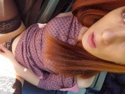 LesiAngel   Самый горячий секс на людной дороге с незнакомкой