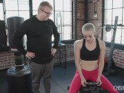 Fit Blonde Squirter Unloads Her Hot Juice On Her Cucked Husband After She Sucks Her Trainer's Big Dick 1/16