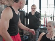 Fit Blonde Squirter Unloads Her Hot Juice On Her Cucked Husband After She Sucks Her Trainer's Big Dick 4/16