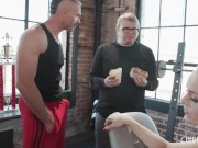 Fit Blonde Squirter Unloads Her Hot Juice On Her Cucked Husband After She Sucks Her Trainer's Big Dick 7/16