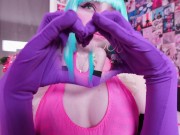 ME! ME! ME! Cosplay Hentai girl jumping with dildo | Sofia Sey 2/16