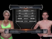 Mixed Nude Wrestling With Helena Locke Stretching Out The Orifices Of Marcelo at Evolved Fights 1/16
