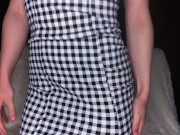 The Cutie Was Left At Home Alone. Would You Appreciate My New Dress? 3/16