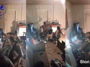 2 Black Guys Tag Team Model Milf Slut Spitroast Train Video Shoot 11/16