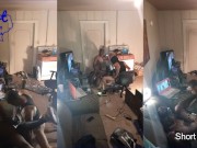 2 Black Guys Tag Team Model Milf Slut Spitroast Train Video Shoot 13/16