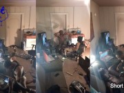 2 Black Guys Tag Team Model Milf Slut Spitroast Train Video Shoot 14/16