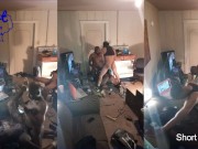 2 Black Guys Tag Team Model Milf Slut Spitroast Train Video Shoot 7/16