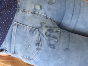 MY BIG COCK ENJOYING MY WIFE'S ASS MATURE, FUCKED, MORBID, CUMSHOT IN JEAN 16/16