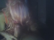 Pink hair slut, High as fk on, little slut is in love with my dick