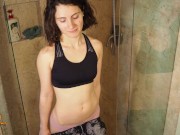 Shower sex leads to bedroom cream pie 1/16