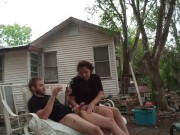 Riding my big dick outside till i cum inside her 16/16