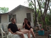 Riding my big dick outside till i cum inside her 9/16