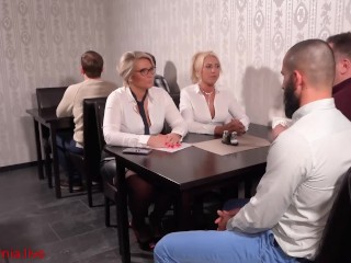 The milf office sluts fucked in all holes in the restaurant!