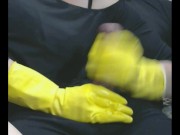 Smoking Wife in Yellow Rubber Gloves Drives Me Crazy 3 12/16