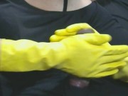 Smoking Wife in Yellow Rubber Gloves Drives Me Crazy 3 8/16