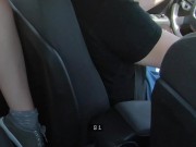 Risky public masturbation in the backseat of an uber car 10/16