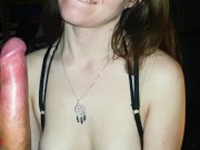 EDGING COCK WEARING STOCKINGS AND GLOVES 13/16