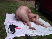 Outdoor BJ, cowgirl, Cream Pie, 3/16