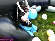 Miss Maskerade Rubber Doll Playing And Pop Balloon - Looner Fetish In Full Latex 02 10/16
