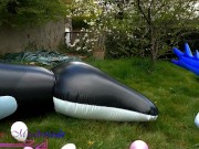 Miss Maskerade Rubber Doll Playing And Pop Balloon - Looner Fetish In Full Latex 02 3/16