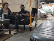 Dad in the background while friend sucks my cock! 1/16