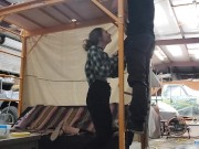 Dad in the background while friend sucks my cock! 11/16