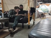 Dad in the background while friend sucks my cock! 5/16