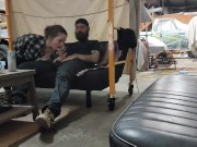 Dad in the background while friend sucks my cock! 7/16