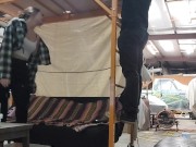 Dad in the background while friend sucks my cock! 9/16