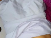 Doggystyle Thai student fucking hard crying loudly