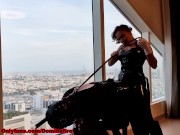 DOMINAFIRE: Latex Strapon Queen pegging sissy slut 3/16