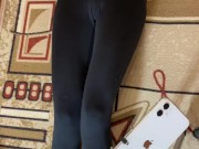 Girl in leggings does sport 1/16