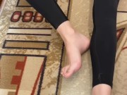 Girl in leggings does sport 11/16