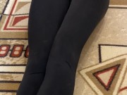 Girl in leggings does sport 14/16