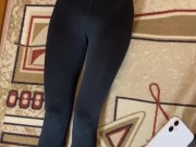 Girl in leggings does sport 6/16