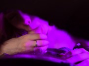 Сочный минет от малышки, кончил ей на лицо и она все слизала проглотив 8/16