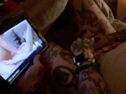 Hotwife Masturbates to Pornhub Lesbian Videos!