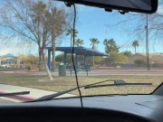 Hot couple hookup in the Lady Layer at a public park 1/16